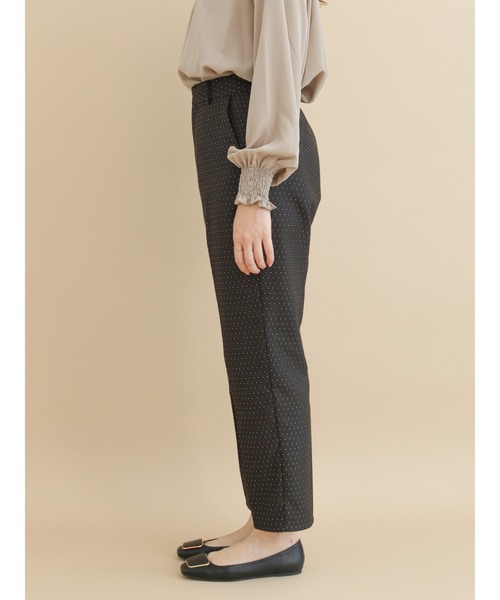 Te chichi（テチチ）の「幾何ドットジャカードテーパードパンツ（その他パンツ・レディース・ブラック/ブラウン・ﾌﾘ-）」の9枚目の写真