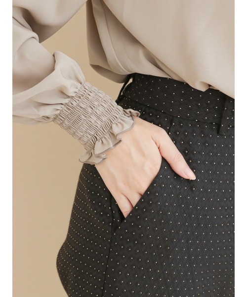 Te chichi（テチチ）の「幾何ドットジャカードテーパードパンツ（その他パンツ・レディース・ブラック/ブラウン・ﾌﾘ-）」の11枚目の写真