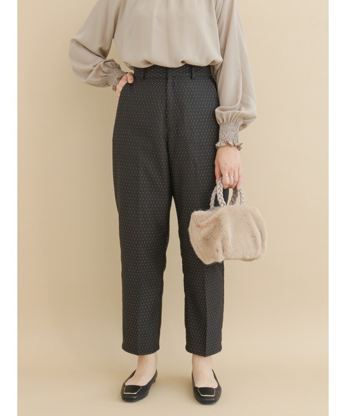 Te chichi（テチチ）の「幾何ドットジャカードテーパードパンツ（その他パンツ・レディース・ブラック/ブラウン・ﾌﾘ-）」の8枚目の写真