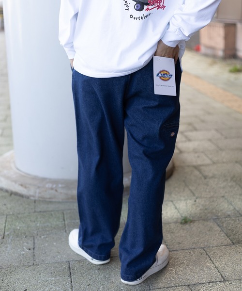 Dickies（ディッキーズ）の「【DICKIES／ディッキーズ】ダブルニーイージーパンツ/カラー＆デニム/チノパンツ/スケーターパンツ（チノパンツ・メンズ・ブラック/ベージュ/グリーン/インディゴブルー/ダークグリーン/パープル/アイボリー/ネイビー・M/L/XL）」の10枚目の写真
