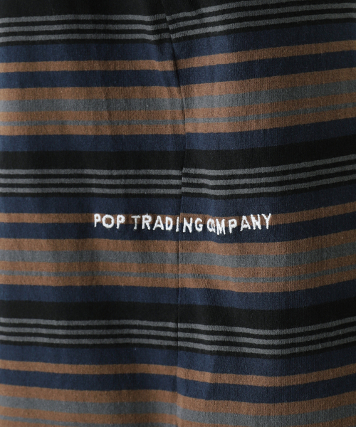 POP TRADING COMPANY（ポップトレーディングカンパニー）の「【POP TRADING COMPANY】ストライブ柄 L/S Tシャツ（Tシャツ/カットソー・メンズ・ブラウン・LARGE/X-LARGE）」の4枚目の写真