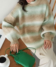 Chaco closet（チャコ クローゼット）の「オーバーサイズグラデーションロールネックニットプルオーバー（ニット/セーター・メンズ）」