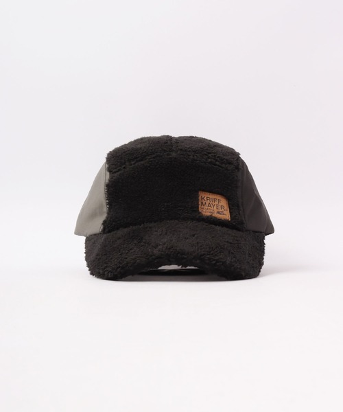 KRIFF MAYER(クリフメイヤー)の「KRIFF MAYER ボア バイカラー フライト キャップ CAP 帽子 アウトドア キャンプ サイズ調整付き(キャップ・メンズ・ブラック/マルチ/ブラウン・FREE)」の13枚目の写真