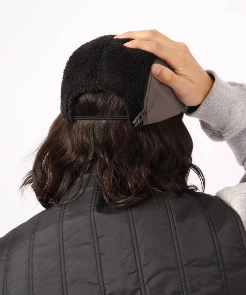 KRIFF MAYER(クリフメイヤー)の「KRIFF MAYER ボア バイカラー フライト キャップ CAP 帽子 アウトドア キャンプ サイズ調整付き(キャップ・メンズ・ブラック/マルチ/ブラウン・FREE)」の22枚目の写真