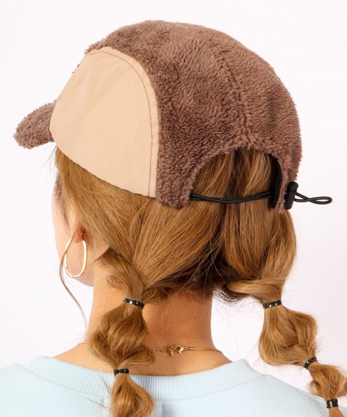 KRIFF MAYER(クリフメイヤー)の「KRIFF MAYER ボア バイカラー フライト キャップ CAP 帽子 アウトドア キャンプ サイズ調整付き(キャップ・メンズ・ブラック/マルチ/ブラウン・FREE)」の9枚目の写真