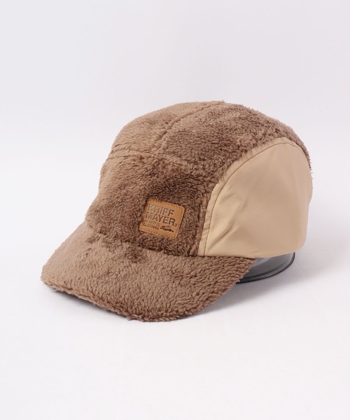 KRIFF MAYER(クリフメイヤー)の「KRIFF MAYER ボア バイカラー フライト キャップ CAP 帽子 アウトドア キャンプ サイズ調整付き(キャップ・メンズ・ブラック/マルチ/ブラウン・FREE)」の6枚目の写真
