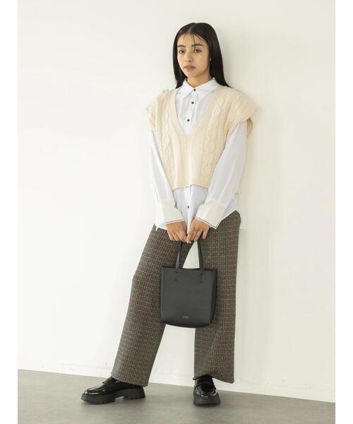 koe(コエ)の「カシミアタッチショートベスト(ベスト・レディース・ホワイト/チャコールグレー/ブルー・FREE)」の7枚目の写真