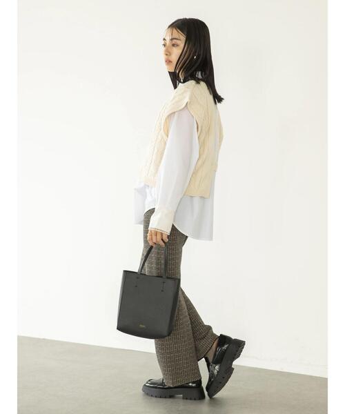 koe(コエ)の「カシミアタッチショートベスト(ベスト・レディース・ホワイト/チャコールグレー/ブルー・FREE)」の8枚目の写真