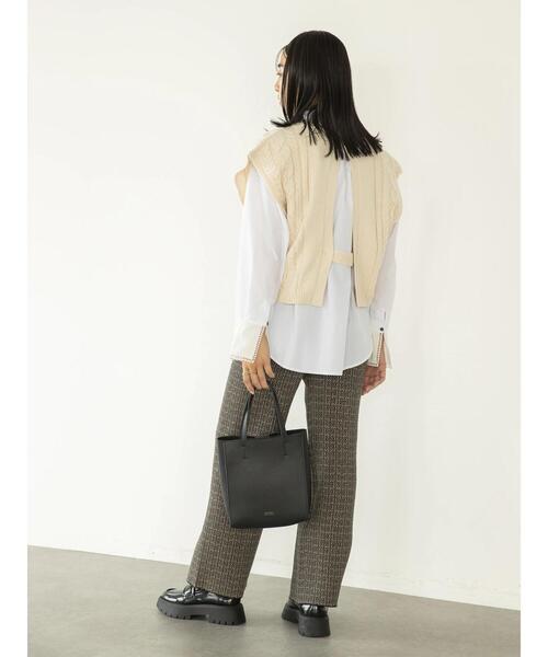 koe(コエ)の「カシミアタッチショートベスト(ベスト・レディース・ホワイト/チャコールグレー/ブルー・FREE)」の9枚目の写真