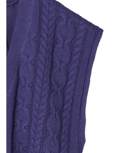 koe(コエ)の「カシミアタッチショートベスト(ベスト・レディース・ホワイト/チャコールグレー/ブルー・FREE)」の20枚目の写真