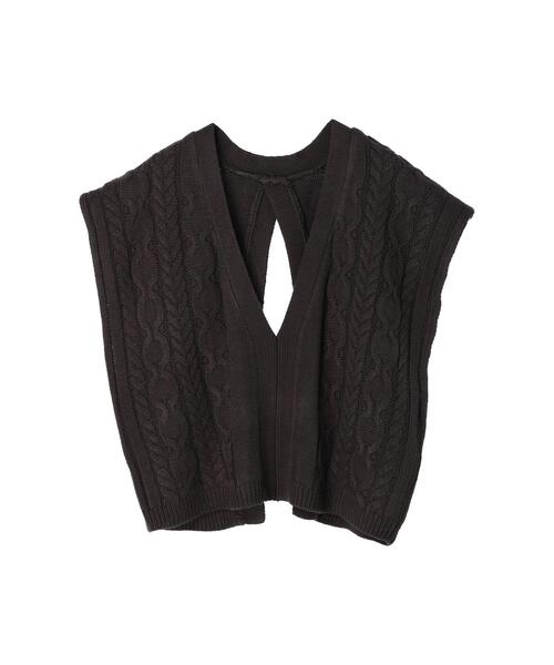 koe(コエ)の「カシミアタッチショートベスト(ベスト・レディース・ホワイト/チャコールグレー/ブルー・FREE)」の21枚目の写真