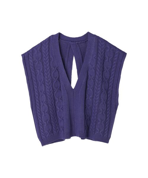 koe(コエ)の「カシミアタッチショートベスト(ベスト・レディース・ホワイト/チャコールグレー/ブルー・FREE)」の22枚目の写真