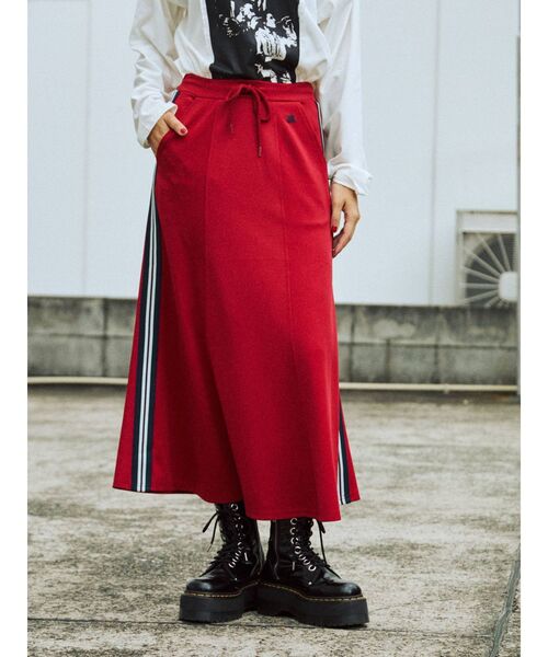 jouetie（ジュエティ）の「ラインジャージスカート（スカート・レディース・ブラック/パープル/レッド・MEDIUM）」の17枚目の写真