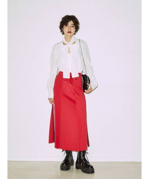 jouetie（ジュエティ）の「ラインジャージスカート（スカート・レディース・ブラック/パープル/レッド・MEDIUM）」の20枚目の写真