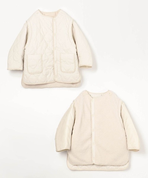 179/WG（イチナナキュウダブルジー）の「4WAYキルティングライナージャケット（その他アウター・レディース・カーキ/ブラック/オフホワイト・MEDIUM）」の4枚目の写真