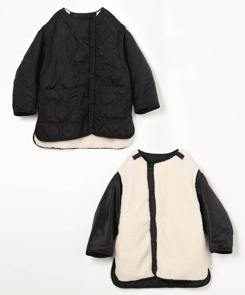 179/WG（イチナナキュウダブルジー）の「4WAYキルティングライナージャケット（その他アウター・レディース・カーキ/ブラック/オフホワイト・MEDIUM）」の6枚目の写真
