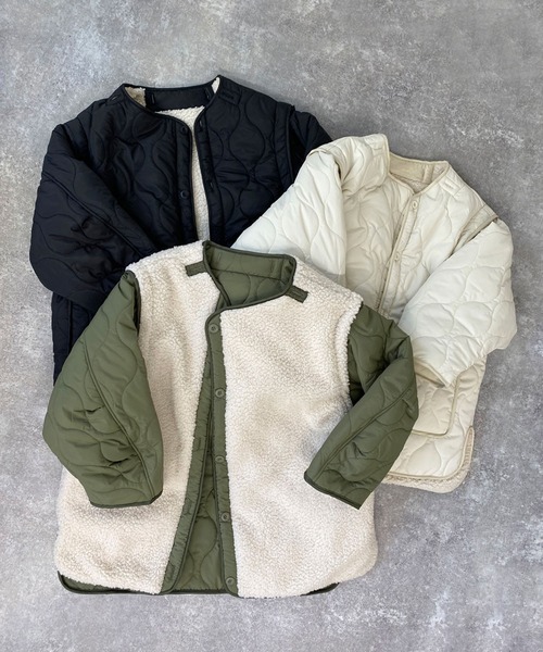 179/WG（イチナナキュウダブルジー）の「4WAYキルティングライナージャケット（その他アウター・レディース・カーキ/ブラック/オフホワイト・MEDIUM）」の22枚目の写真