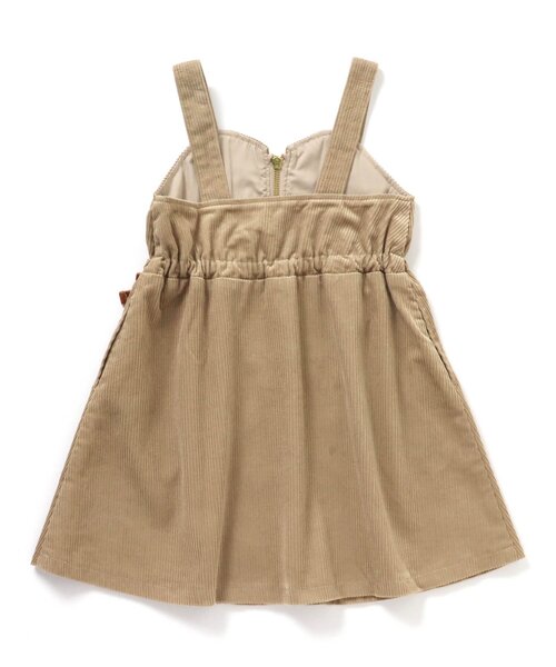 apres les cours(アプレレクール)の「リボンコーデュロイジャンパースカート(ジャンパースカート・キッズ・ベージュ/レッド・140/120/130/100/90/110/80)」の10枚目の写真