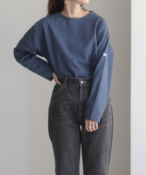 ORCIVAL(オーシバル)の「【WEB限定】【ORCIVAL】WIDE BOAT NECK B249(Tシャツ/カットソー・レディース・ブラック系その他/ブルー/ブラック/ブルー系その他・FREE)」の3枚目の写真