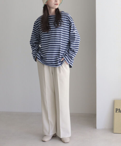 ORCIVAL(オーシバル)の「【WEB限定】【ORCIVAL】WIDE BOAT NECK B249(Tシャツ/カットソー・レディース・ブラック系その他/ブルー/ブラック/ブルー系その他・FREE)」の9枚目の写真