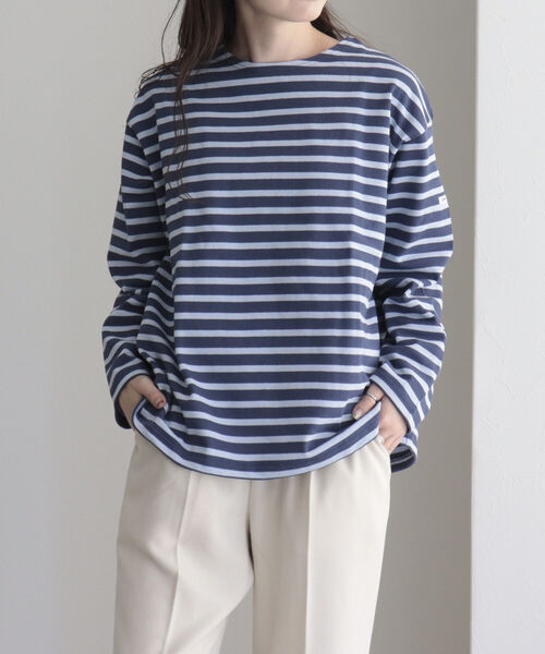 ORCIVAL(オーシバル)の「【WEB限定】【ORCIVAL】WIDE BOAT NECK B249(Tシャツ/カットソー・レディース・ブラック系その他/ブルー/ブラック/ブルー系その他・FREE)」の11枚目の写真