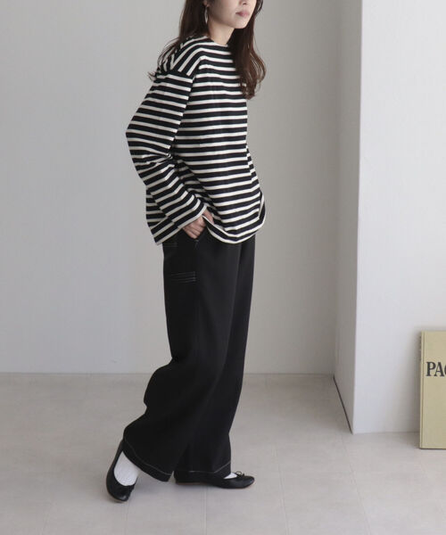 ORCIVAL(オーシバル)の「【WEB限定】【ORCIVAL】WIDE BOAT NECK B249(Tシャツ/カットソー・レディース・ブラック系その他/ブルー/ブラック/ブルー系その他・FREE)」の21枚目の写真