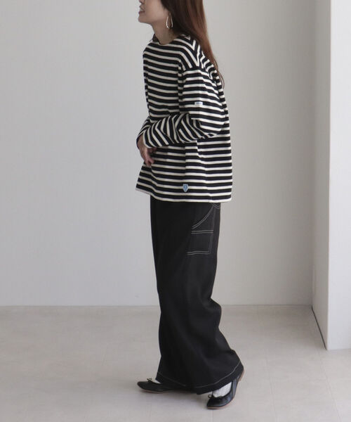 ORCIVAL(オーシバル)の「【WEB限定】【ORCIVAL】WIDE BOAT NECK B249(Tシャツ/カットソー・レディース・ブラック系その他/ブルー/ブラック/ブルー系その他・FREE)」の22枚目の写真