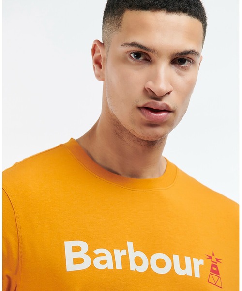 Barbour（バブアー）の「半袖ビーコンロゴティーシャツ（Tシャツ/カットソー・メンズ・オレンジ・M/L/S）」の4枚目の写真