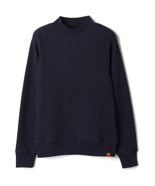 UNIVERSAL OVERALL(ユニバーサルオーバーオール)の「モックネック ワッフルTシャツ【MOCK NECK TEE L/S】(Tシャツ/カットソー・レディース・ホワイト/ネイビー/ブラック・L/M)」の3枚目の写真