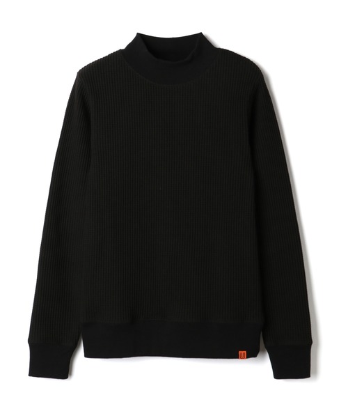 UNIVERSAL OVERALL(ユニバーサルオーバーオール)の「モックネック ワッフルTシャツ【MOCK NECK TEE L/S】(Tシャツ/カットソー・レディース・ホワイト/ネイビー/ブラック・L/M)」の1枚目の写真