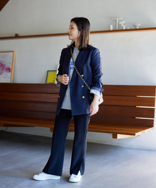 JOURNAL STANDARD(ジャーナルスタンダード)の「《追加》ダブルフロントジャケット(テーラードジャケット・レディース・ネイビー・36/38)」の6枚目の写真