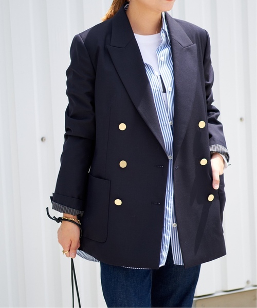 JOURNAL STANDARD(ジャーナルスタンダード)の「《追加》ダブルフロントジャケット(テーラードジャケット・レディース・ネイビー・36/38)」の10枚目の写真