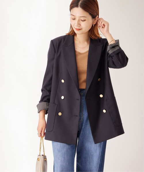 JOURNAL STANDARD(ジャーナルスタンダード)の「《追加》ダブルフロントジャケット(テーラードジャケット・レディース・ネイビー・36/38)」の18枚目の写真