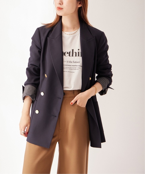 JOURNAL STANDARD(ジャーナルスタンダード)の「《追加》ダブルフロントジャケット(テーラードジャケット・レディース・ネイビー・36/38)」の21枚目の写真