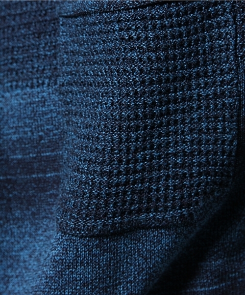 417 EDIFICE（フォーワンセブンエディフィス）の「◇9GメランジボーダーB/N 7/S（ニット/セーター・メンズ・グレー/カーキ/ネイビー・MEDIUM/SMALL/LARGE）」の8枚目の写真