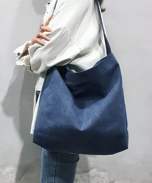 LUGG NAGG（ラグナグ）の「ウォッシュ加工キャンバスショルダーバッグ（ショルダーバッグ・レディース・カーキ/ブラック/ベージュ/ネイビー・FREE）」の18枚目の写真