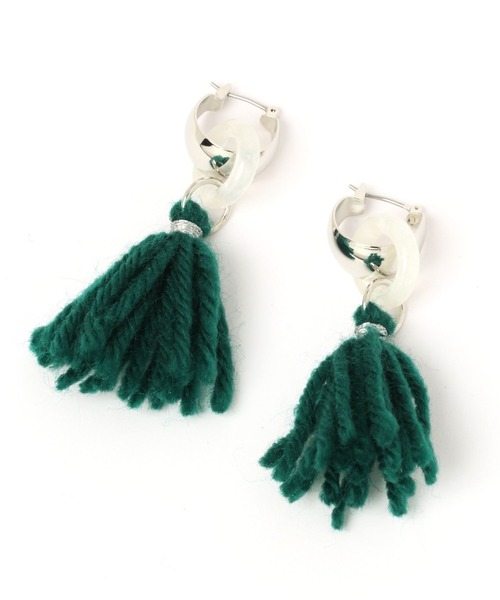 niko and...(ニコアンド)の「ニットタッセル2WAYピアス(ピアス(両耳用)・レディース・ベージュ/ネイビー/パープル/グリーン・0)」の3枚目の写真