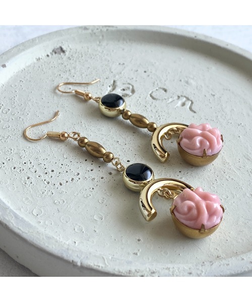 lensa-】個性的なゴールドピアス(MA)（ピアス（両耳用））｜tone