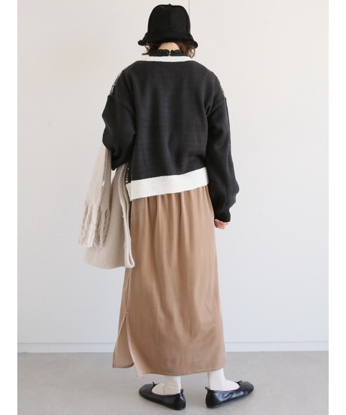 ehka sopo（エヘカソポ）の「ツイード柄カーディガン（カーディガン/ボレロ・レディース・キナリ/ベージュ/グリーン/ブラック・ﾌﾘ-）」の21枚目の写真