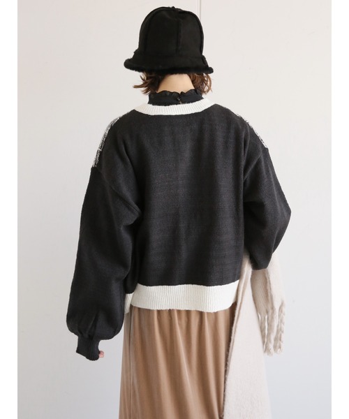 ehka sopo（エヘカソポ）の「ツイード柄カーディガン（カーディガン/ボレロ・レディース・キナリ/ベージュ/グリーン/ブラック・ﾌﾘ-）」の17枚目の写真