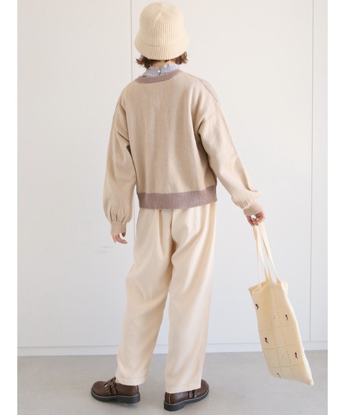 ehka sopo（エヘカソポ）の「ツイード柄カーディガン（カーディガン/ボレロ・レディース・キナリ/ベージュ/グリーン/ブラック・ﾌﾘ-）」の11枚目の写真