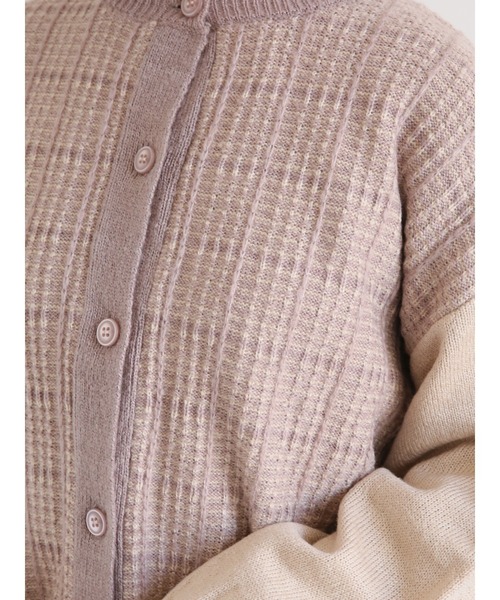 ehka sopo（エヘカソポ）の「ツイード柄カーディガン（カーディガン/ボレロ・レディース・キナリ/ベージュ/グリーン/ブラック・ﾌﾘ-）」の5枚目の写真