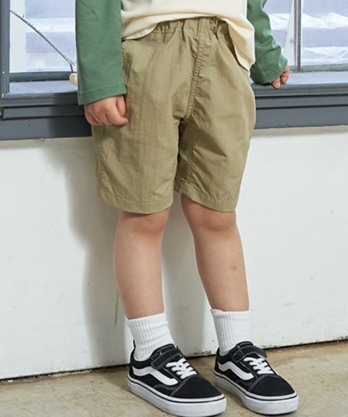 b・ROOM（ビールーム）の「【撥水加工】【水陸両用】4分丈パンツ（その他パンツ・キッズ・ピンク/ネイビー/ベージュ/オレンジ/ミント/ラベンダー/ブルーグレー/カーキ・100cm/110cm/120cm/130cm/140cm）」の3枚目の写真