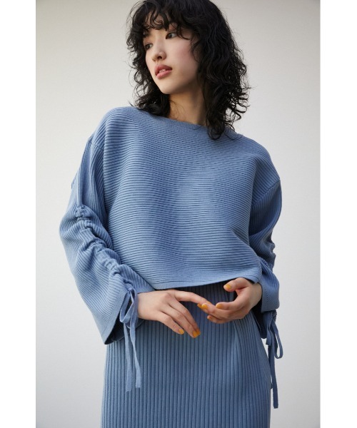 LAYERED SET DRAWSTRING KNIT OP/レイヤードセットドロー