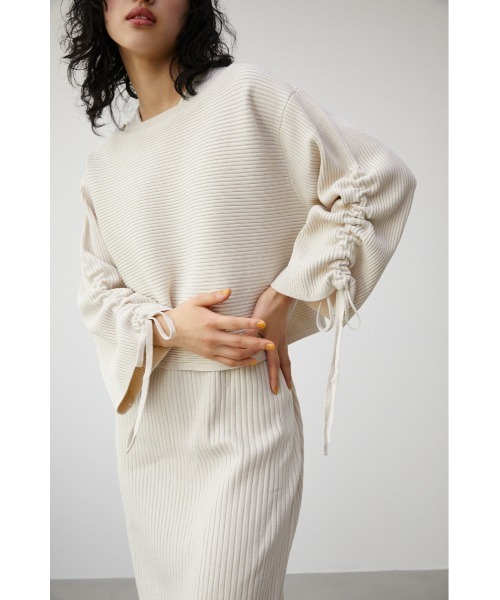 LAYERED SET DRAWSTRING KNIT OP/レイヤードセットドローストリング