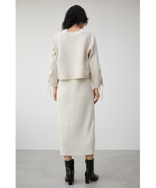 LAYERED SET DRAWSTRING KNIT OP/レイヤードセットドローストリング