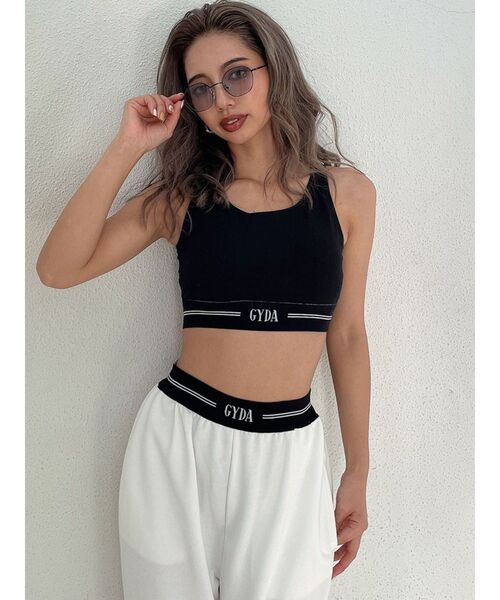 GYDA（ジェイダ）の「GYDAラインバンテージビスチェ（キャミソール・レディース・ブラック/オフホワイト・FREE）」の8枚目の写真