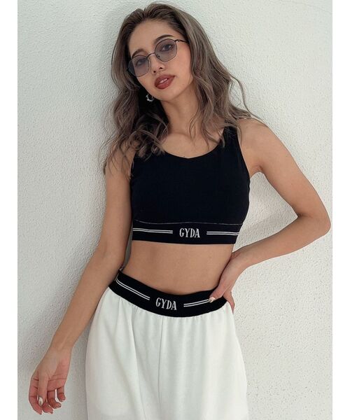 GYDA（ジェイダ）の「GYDAラインバンテージビスチェ（キャミソール・レディース・ブラック/オフホワイト・FREE）」の6枚目の写真