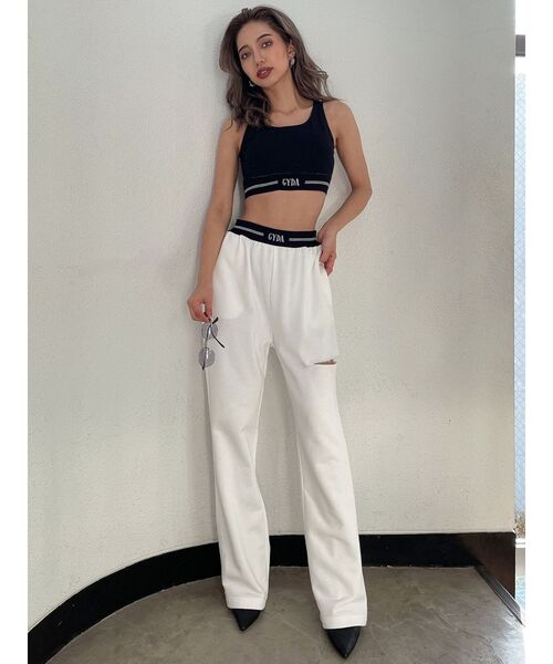 GYDA（ジェイダ）の「GYDAラインバンテージビスチェ（キャミソール・レディース・ブラック/オフホワイト・FREE）」の12枚目の写真