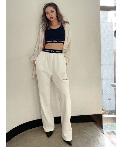 GYDA（ジェイダ）の「GYDAラインバンテージビスチェ（キャミソール・レディース・ブラック/オフホワイト・FREE）」の15枚目の写真